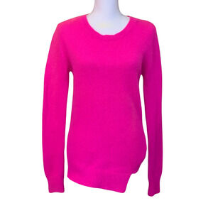 Stylestalker neon pink angora/wool sweater, bright, colorful, layering, medium